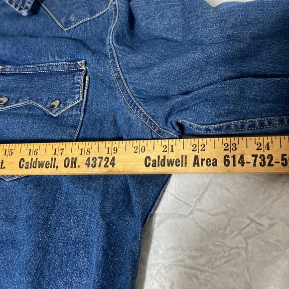 Western denim Levi Red Tab small snap closure shirt regular fit - Picture 6 of 12